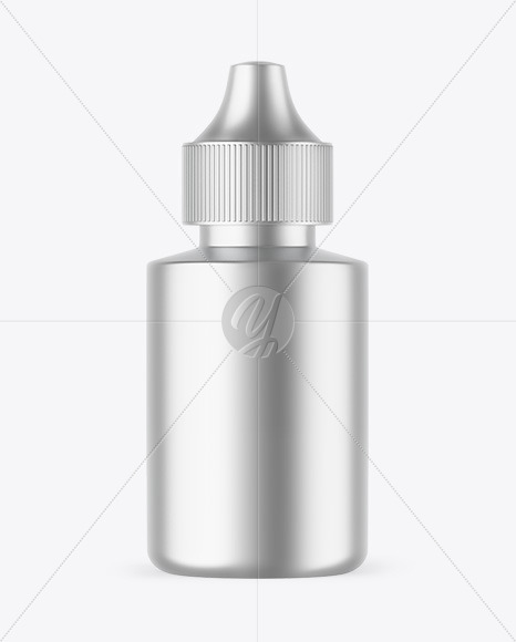 Matte Metallic Dropper Bottle Mockup