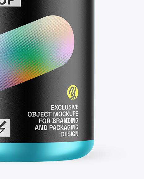 Matte Metallic Dropper Bottle Mockup