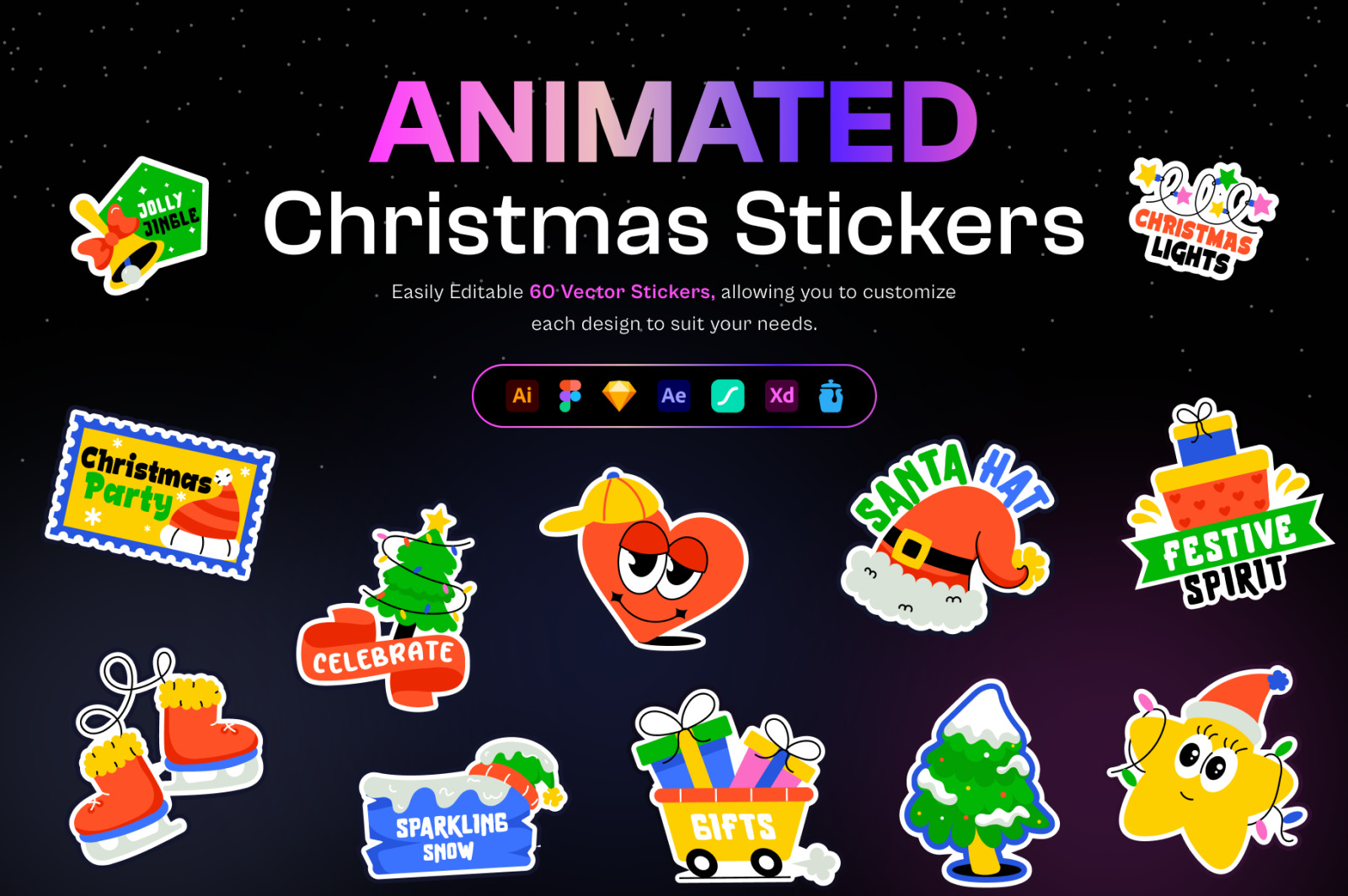 Animated Christmas Stickers Animated Christmas Stickers
