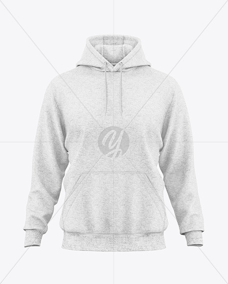 Men's Heather Hoodie Mockup - Front View