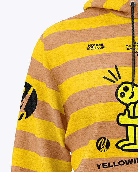 Men's Heather Hoodie Mockup - Front View