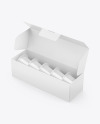 Box W/ Glossy Coffee Capsules Mockup