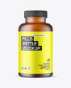 Frosted Amber Pills Bottle Mockup