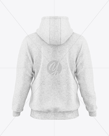 Men's Heather Hoodie Mockup - Back View - Free Download Images High ...