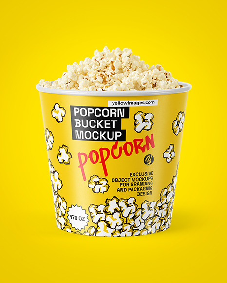 170 oz Popcorn Bucket Mockup