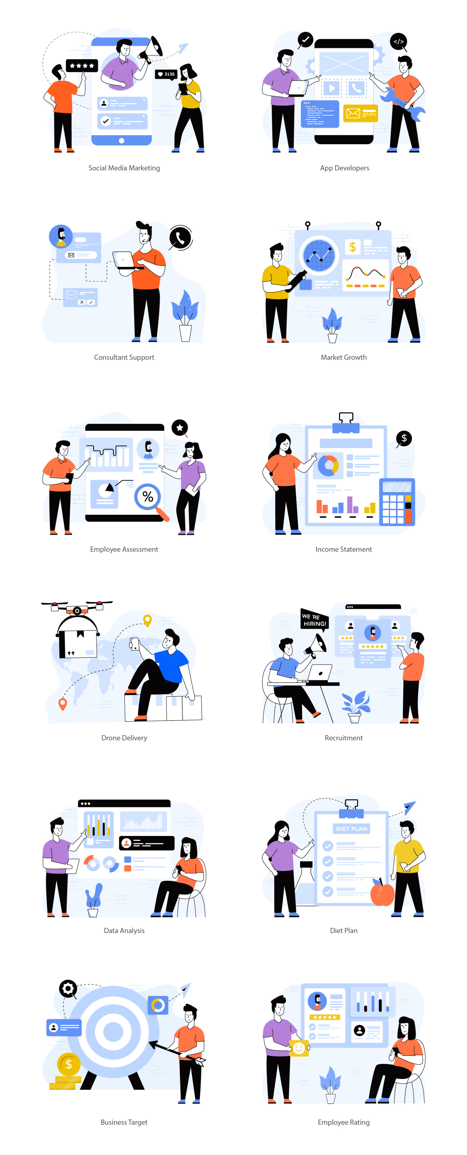 Flat Web Illustrations