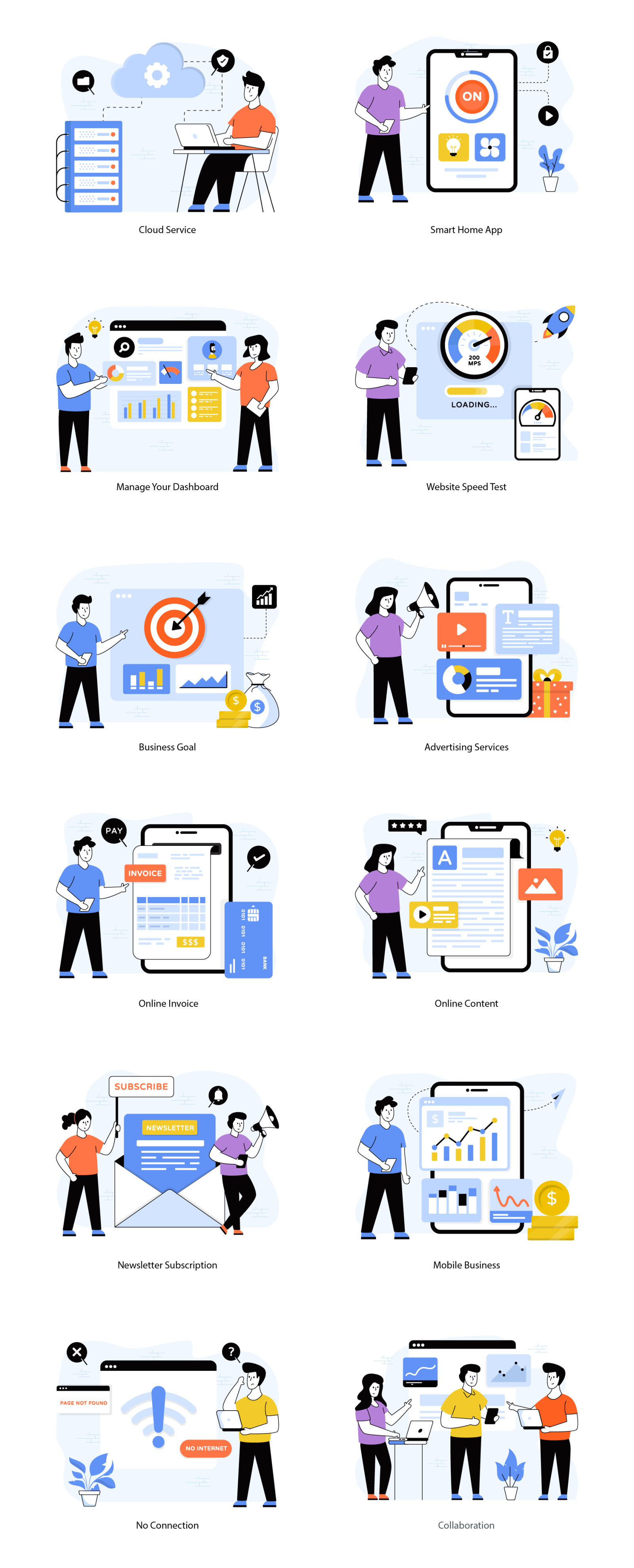 Flat Web Illustrations