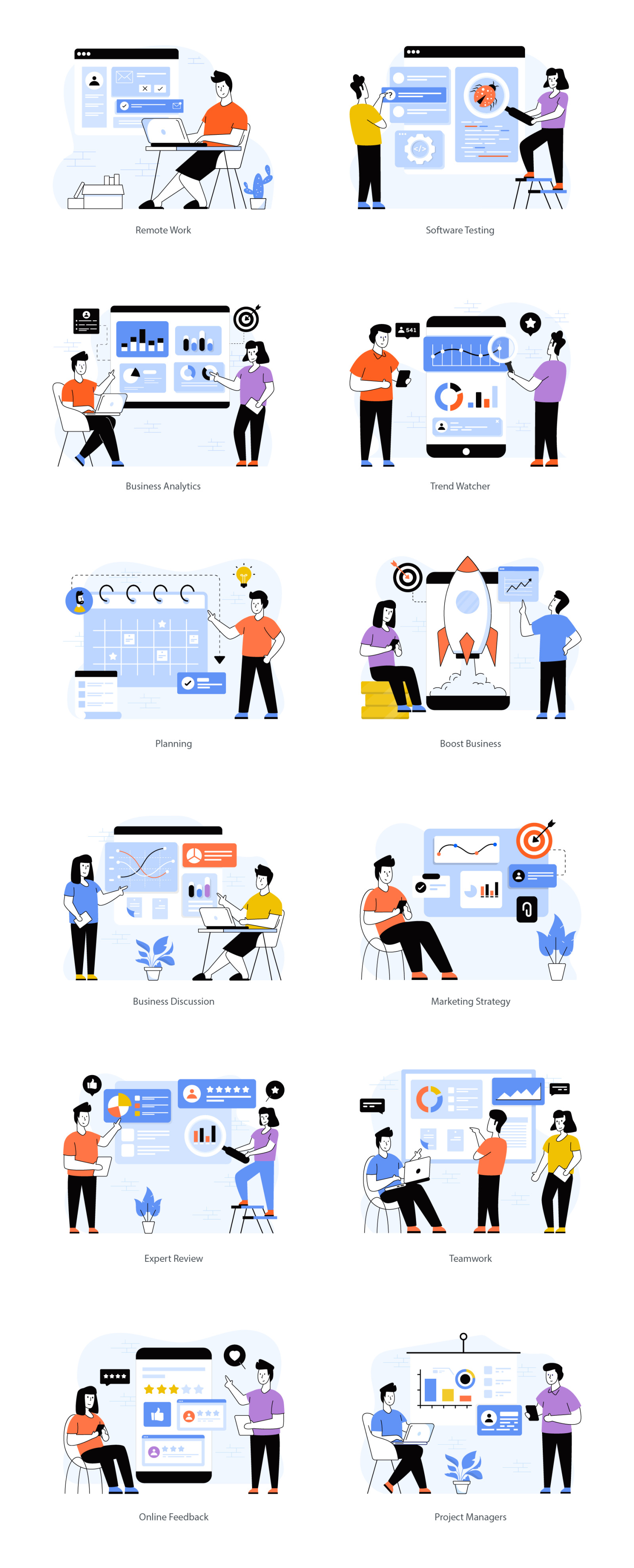 Flat Web Illustrations