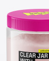 Clear Jar With Powder Mockup