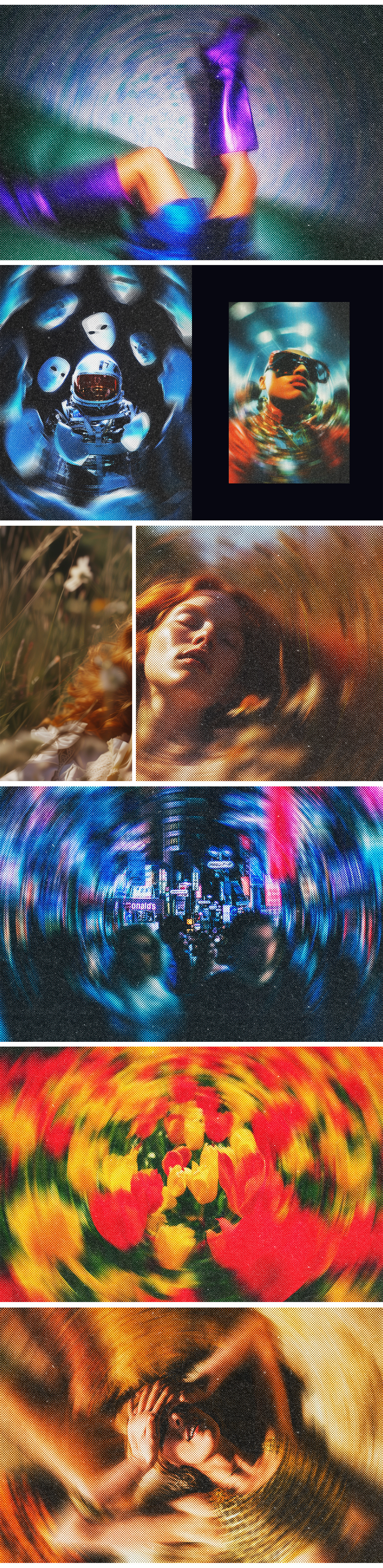 Halftone Spinning Blur Photo Effect Halftone Spinning Blur Photo Effect