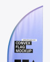 Convex Flag with Metallic Base Mockup