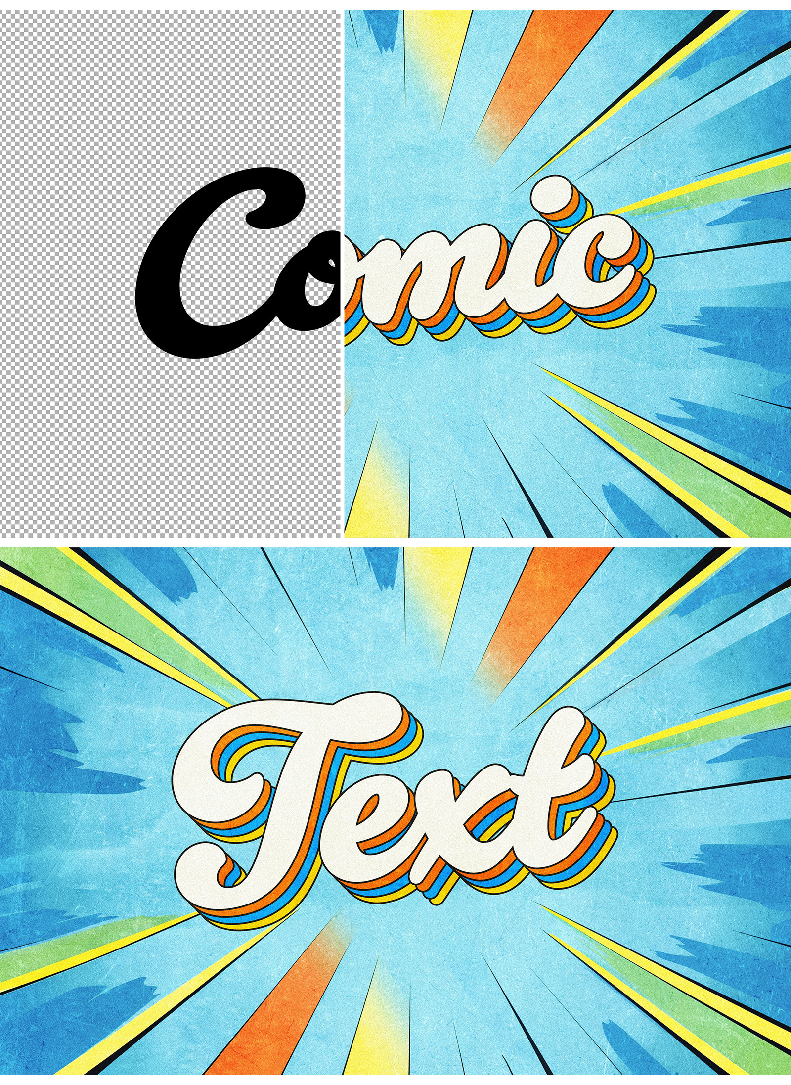 Retro Comic Text Effect