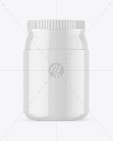 Glossy Protein Jar Mockup