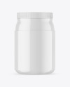 Glossy Protein Jar Mockup