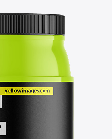 Glossy Protein Jar Mockup