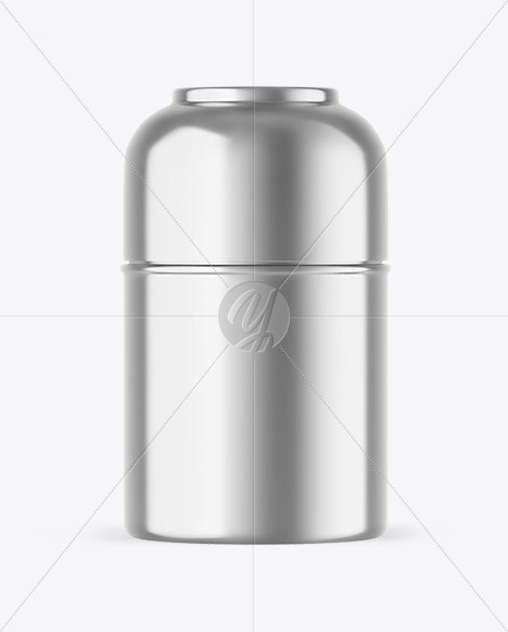 Metallic Insulated Food Jar Mockup