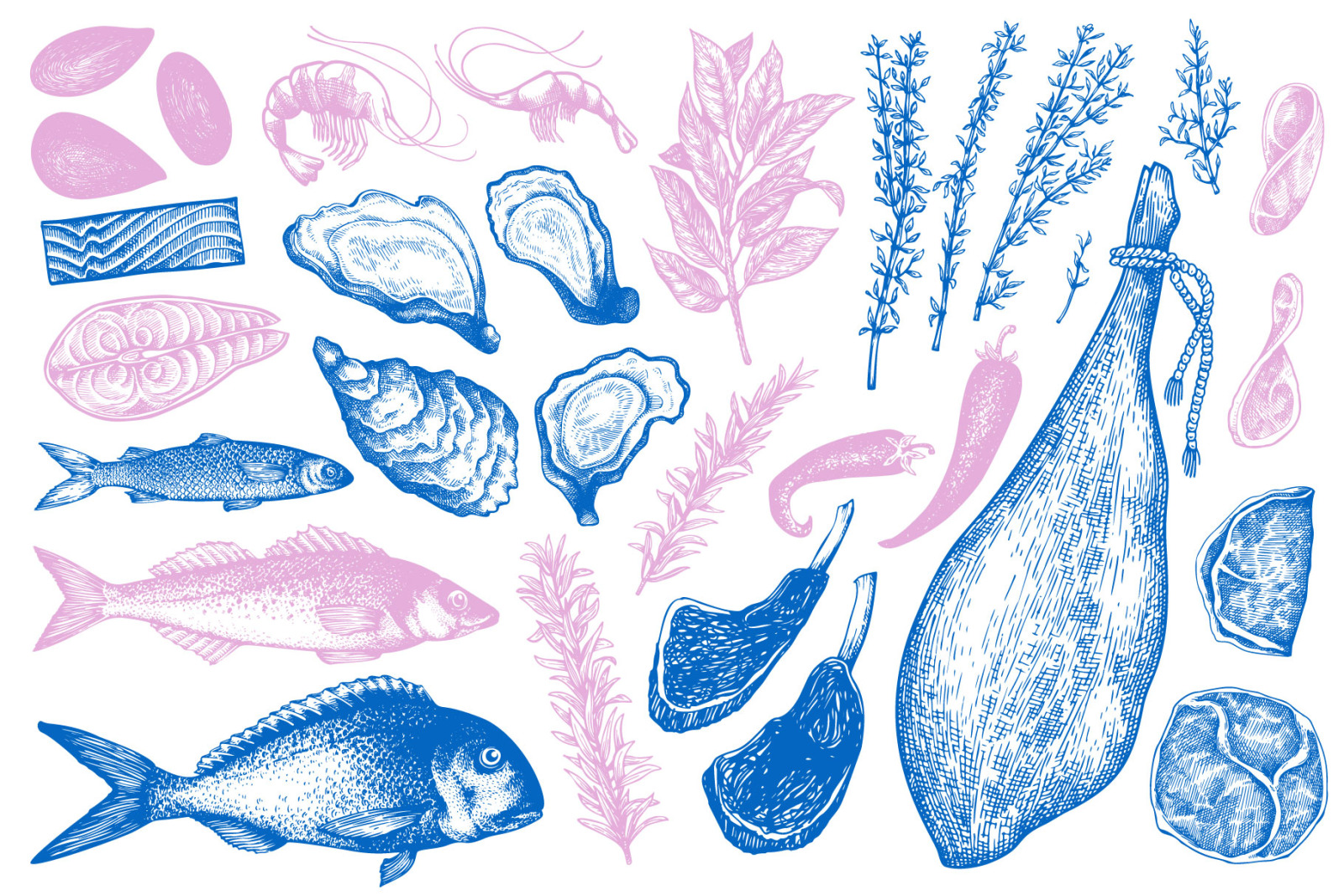 Mediterranean Diet Vector Collection Mediterranean Diet Vector Collection