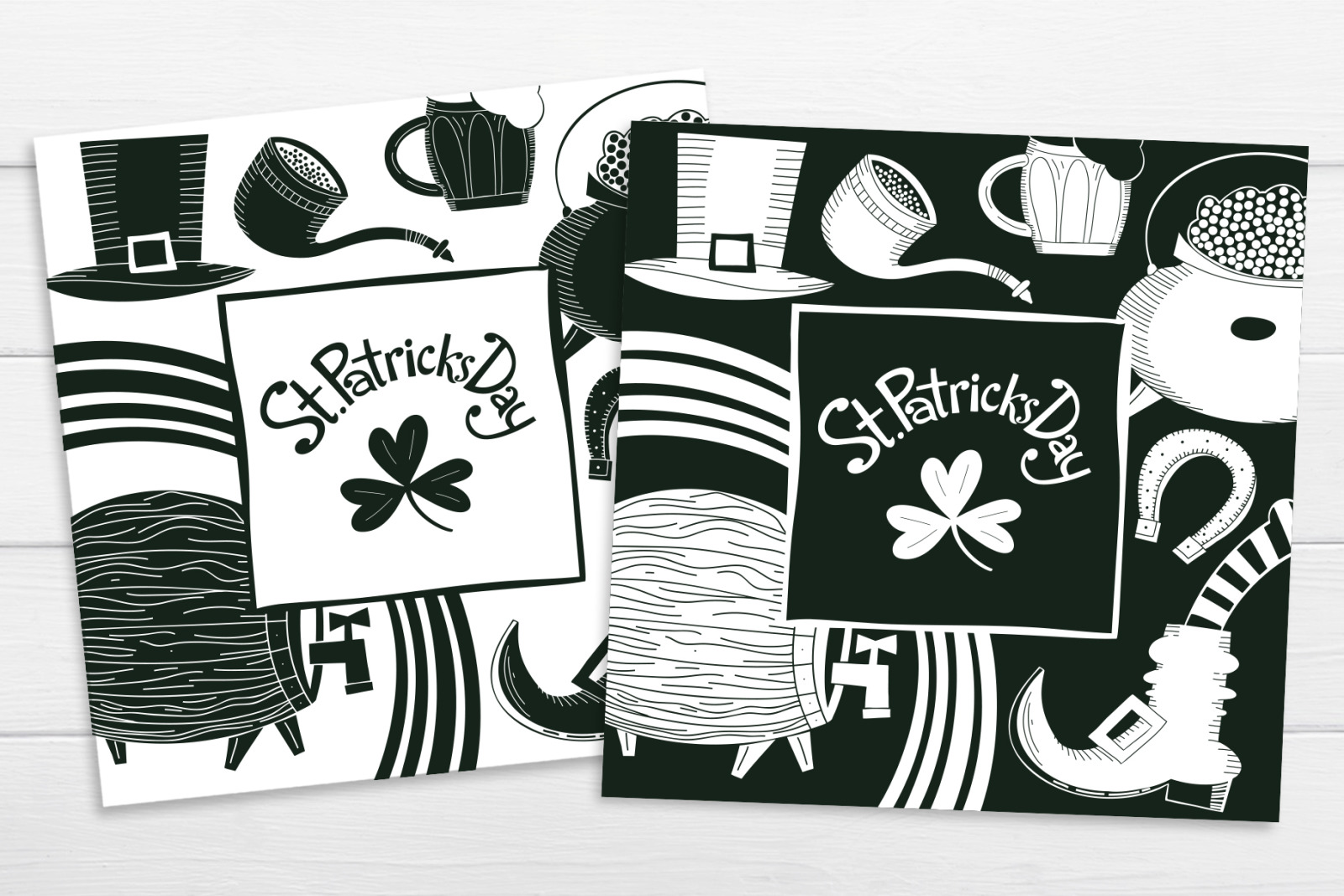 Cute Patricks Day Vector Collection Cute Patricks Day Vector Collection
