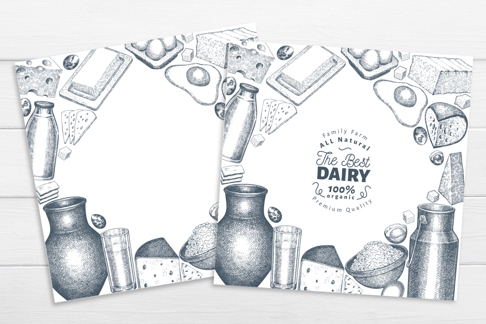 Dairy Products Vector Collection Dairy Products Vector Collection