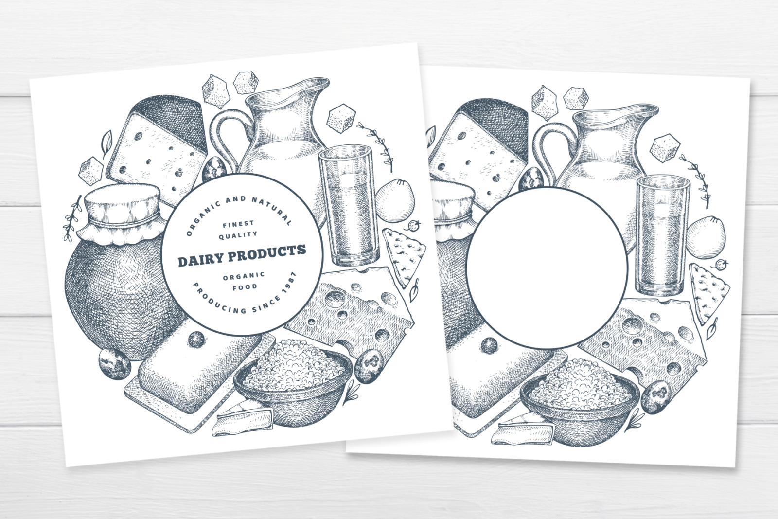 Dairy Products Vector Collection Dairy Products Vector Collection