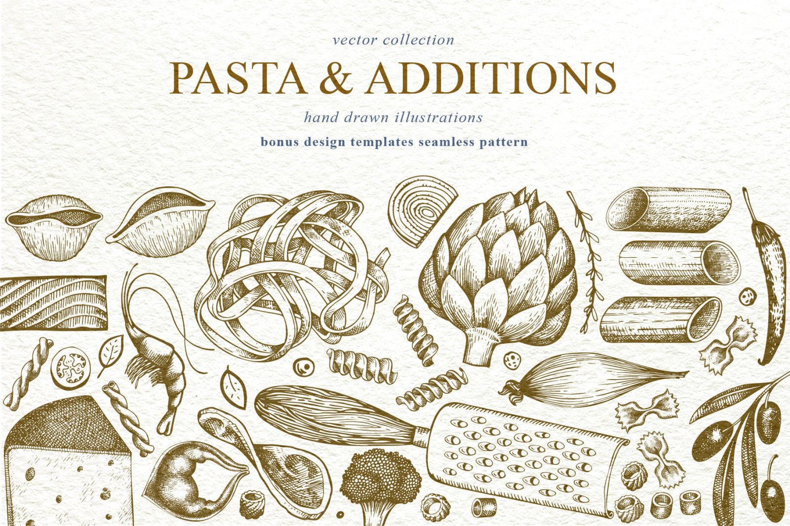 Pasta &amp; Additions Vector Collection