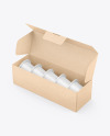 Box W/ Matte Coffee Capsules Mockup