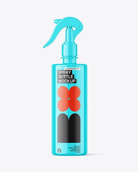 Glossy Trigger Spray Bottle Mockup