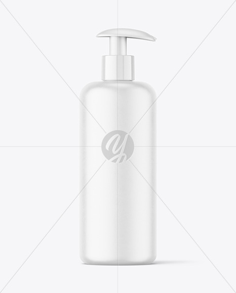 Matte Plastic Pump Bottle Mockup