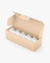 Box W/ Glossy Coffee Capsules Mockup