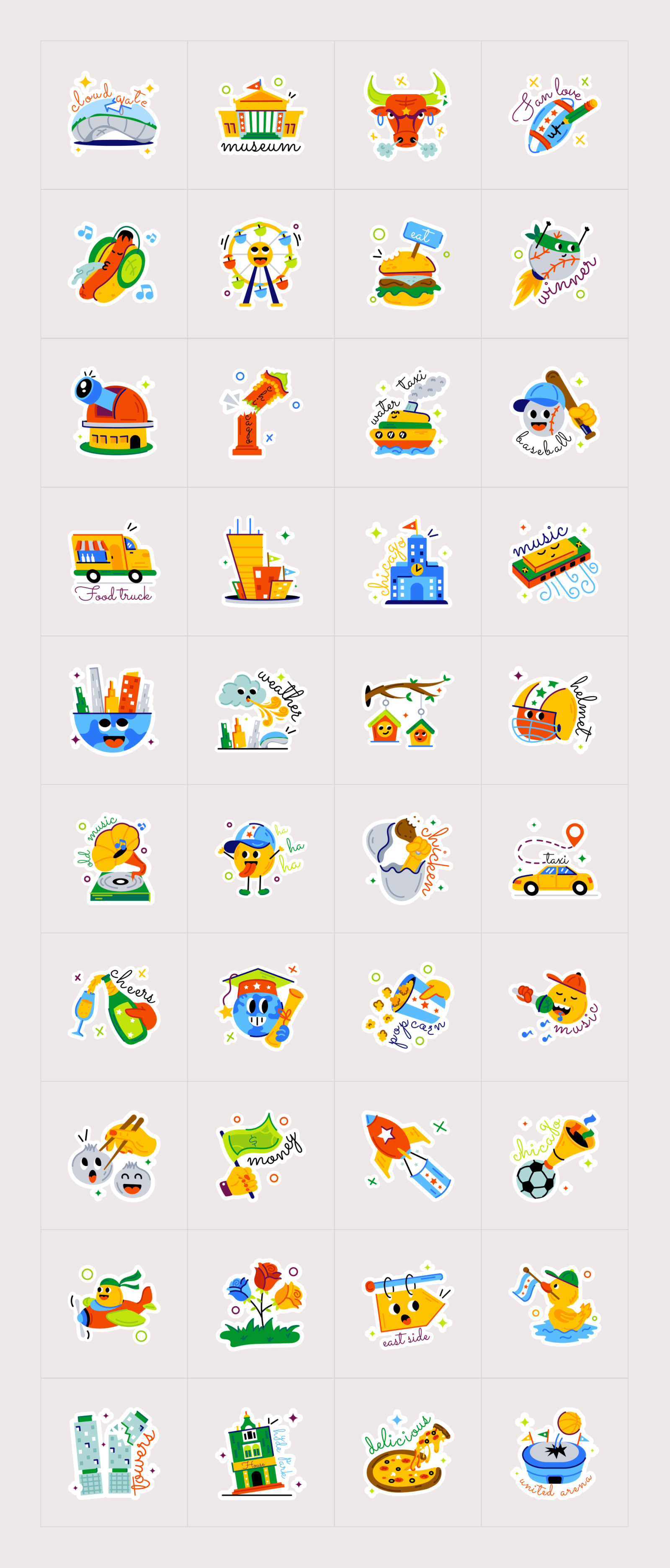 Animated Chicago Stickers Animated Chicago Stickers