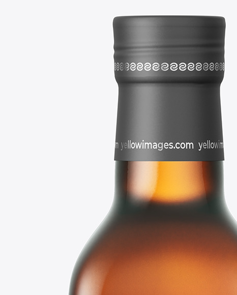 500 ml Amber Glass Olive Oil Bottle Mockup