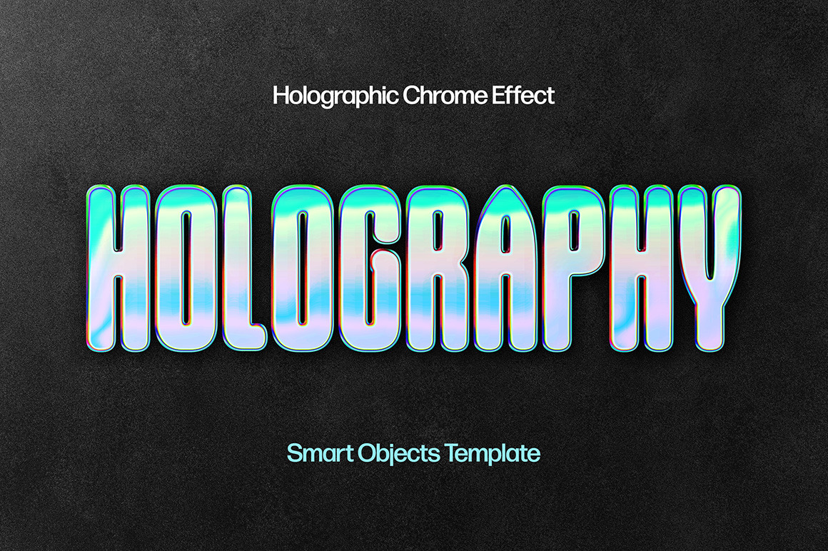 Holographic Chrome Text & Logos Effect Holographic Chrome Text & Logos Effect
