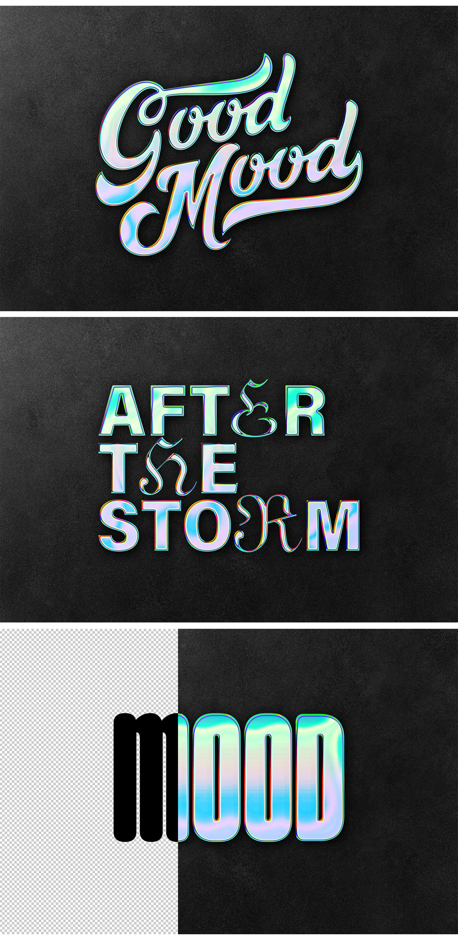 Holographic Chrome Text &amp; Logos Effect