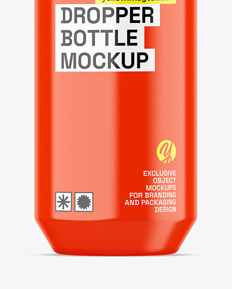 Glossy Dropper Bottle Mockup