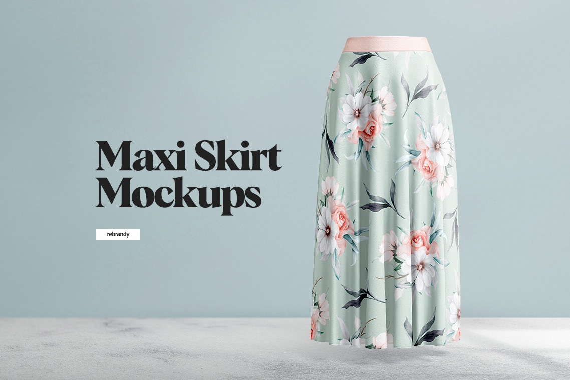 Maxi Skirt Mockups Maxi Skirt Mockups