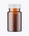 Frosted Amber Pills Bottle Mockup