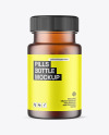 Frosted Amber Pills Bottle Mockup