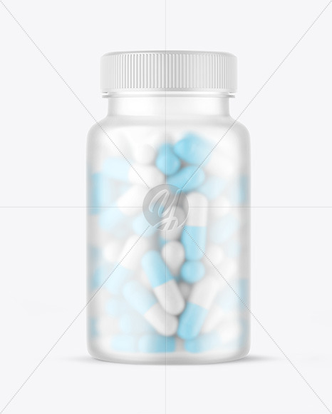 Frosted Pills Bottle Mockup