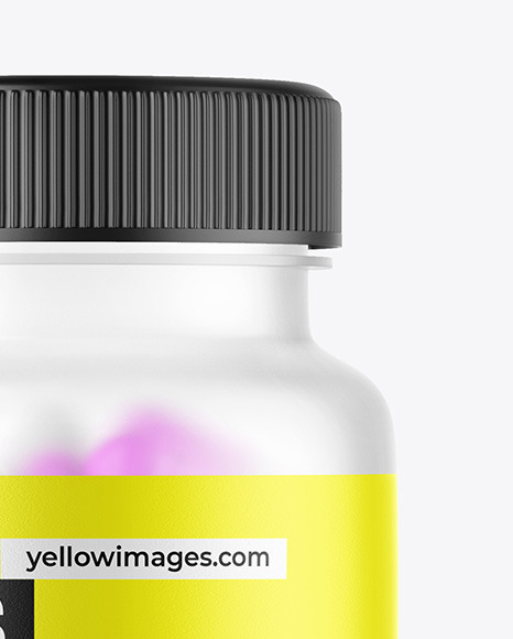 Frosted Pills Bottle Mockup