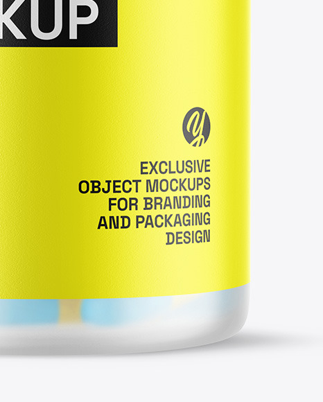 Frosted Pills Bottle Mockup