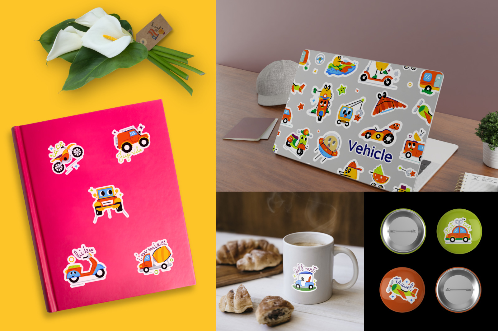 Animated Vehicle Stickers Animated Vehicle Stickers