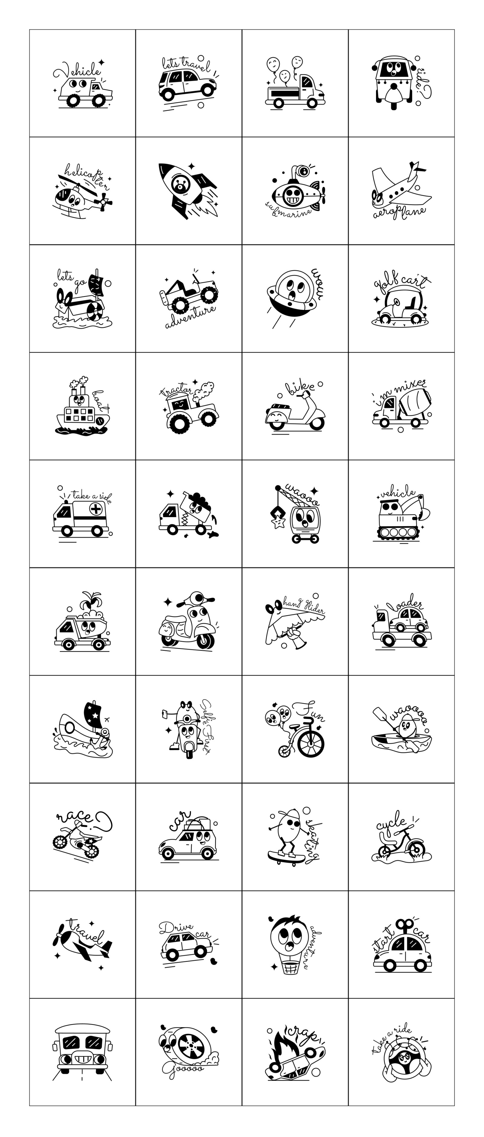 Animated Vehicle Stickers Animated Vehicle Stickers