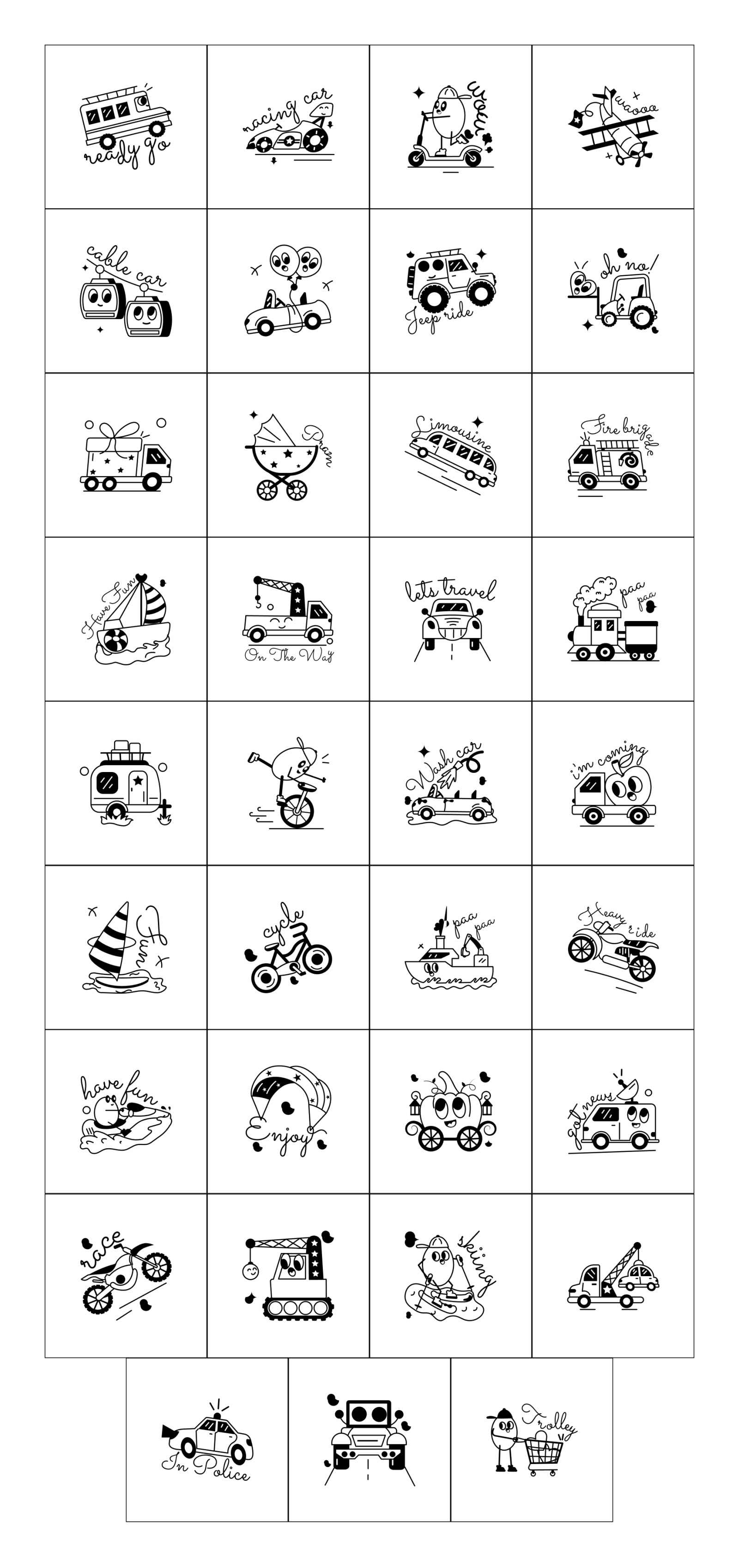 Animated Vehicle Stickers Animated Vehicle Stickers