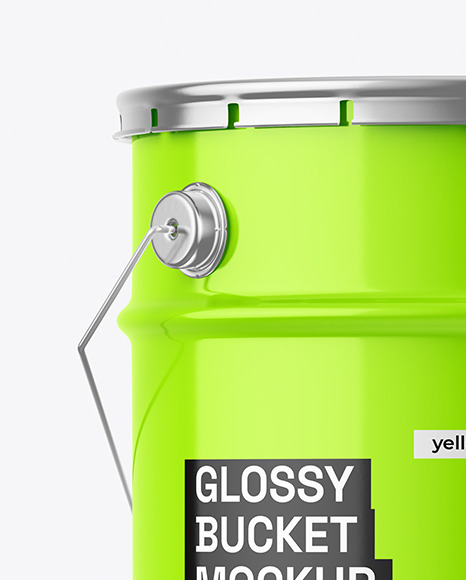 Glossy Paint Bucket Mockup