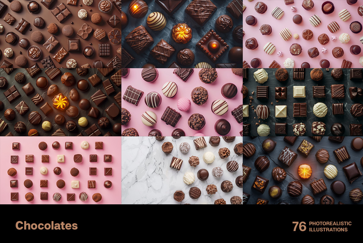 Chocolates on Yellow Images Creative Store - 134059