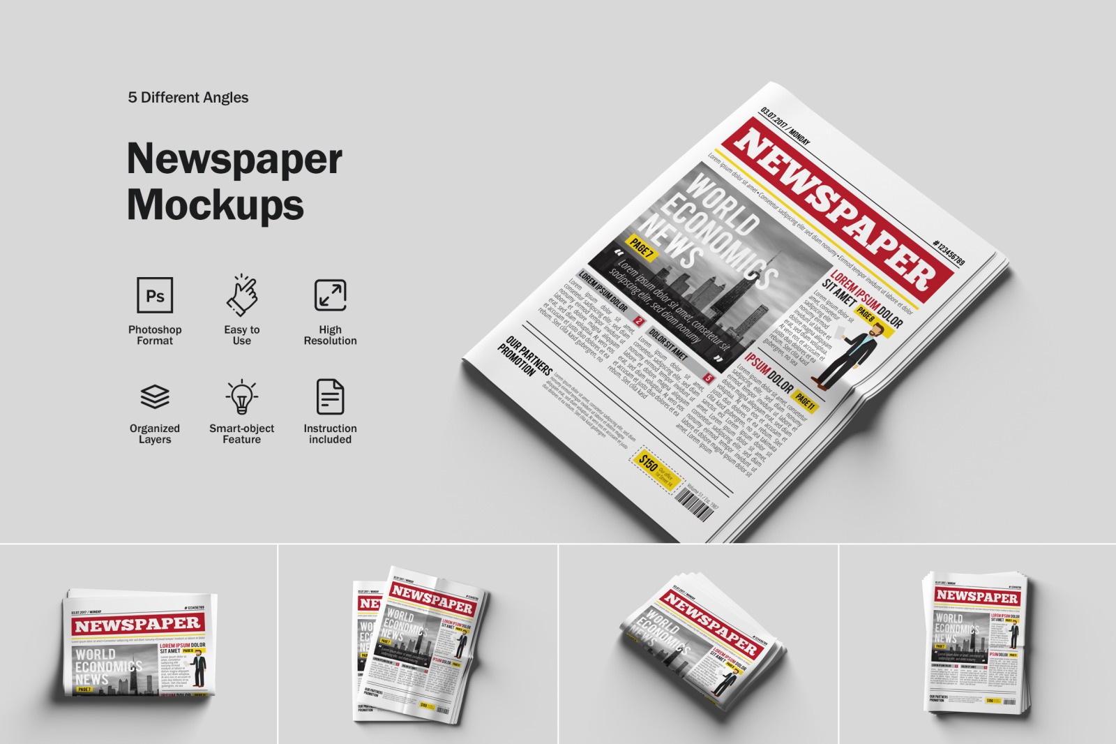Newspaper Mockups Newspaper Mockups