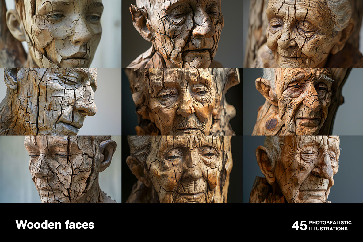 Wooden faces Wooden faces