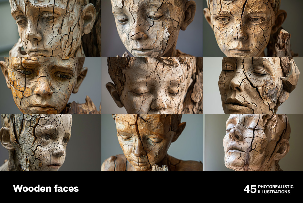 Wooden faces Wooden faces