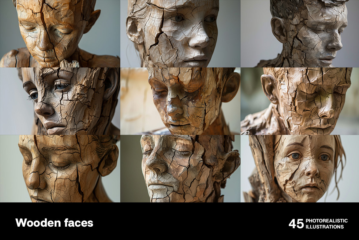 Wooden faces Wooden faces