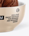 Bowl with Chocolate Ice Cream Mockup